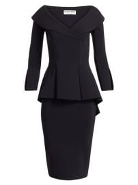 Chiara Boni La Petite Robe - Zoya Long-Sleeve Peplum Sheath Dress at Saks Fifth Avenue